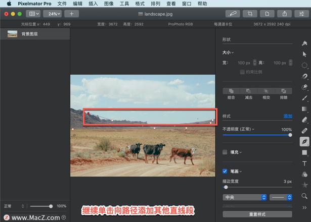 Pixelmator Pro?教程「206」，如何在 Pixelmator Pro?中绘制直线段？