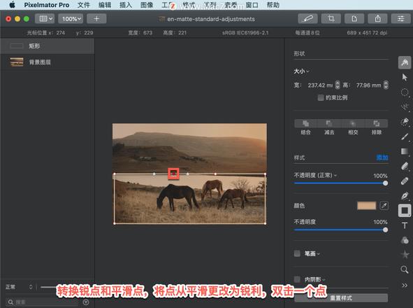 Pixelmator Pro?教程「210」，如何在 Pixelmator Pro?中转换锐点和平滑点？