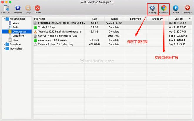 mac版多线程下载工具，Mac版类IDM下载工具Neat Download Manager Mac