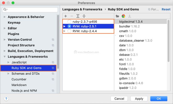 RubyMine如何选择Ruby解释器并安装使用？