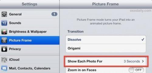如何在iPad中调整照片幻灯片播放速度