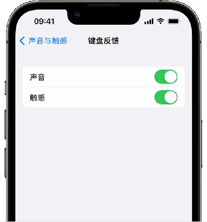 如何在 iPhone 14 机型中使用触感键盘？