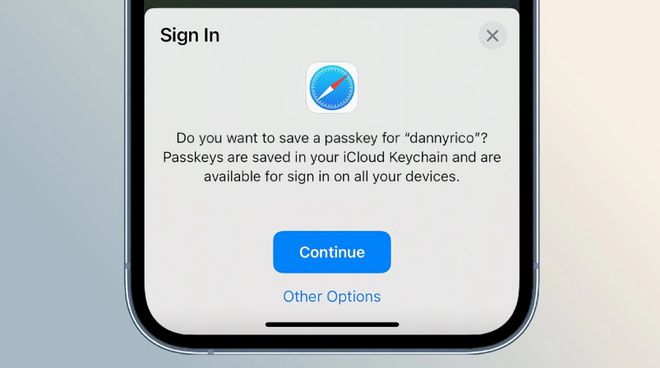 iOS 16 使用 Passkeys 实现无密码输入方法教程