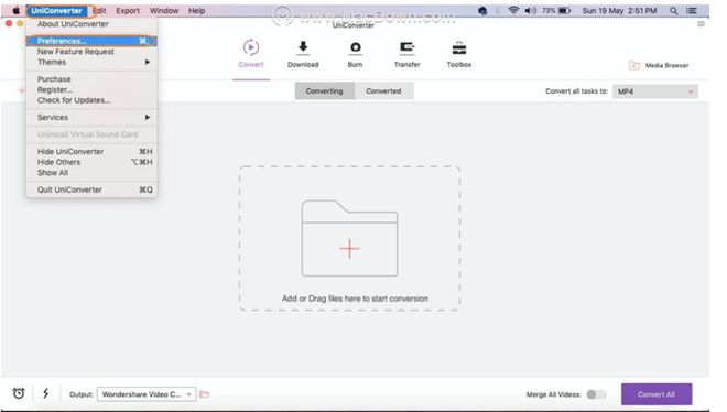 Wondershare UniConverter入门教程，如何设置首选项？