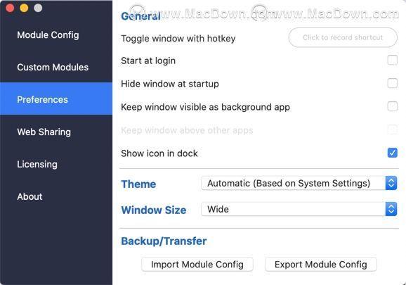 Infinity Dashboard for mac(多功能内置小程序工具)常见问题