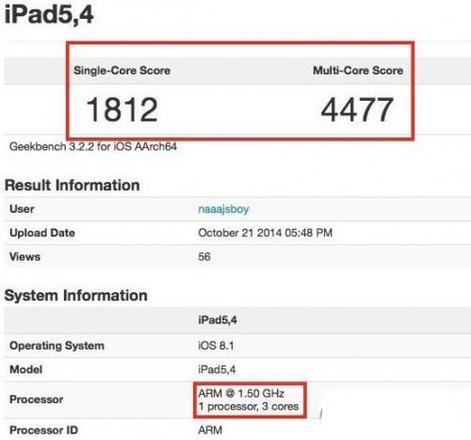 ipad air2跑分多少?苹果ipad air2跑分及配置评测