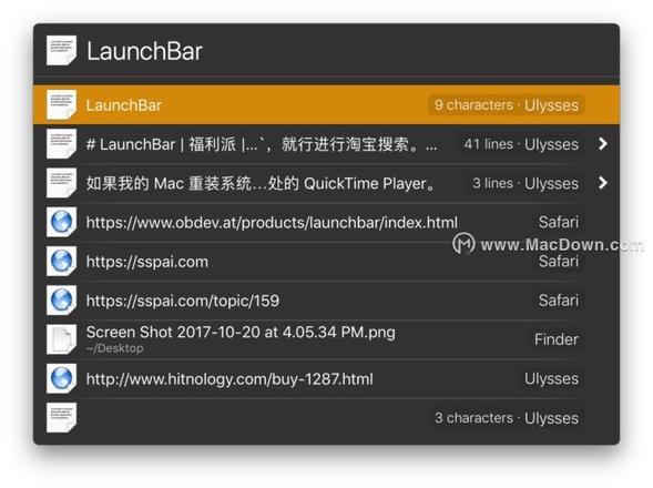 macOS 下最强大的启动器之一：LaunchBar