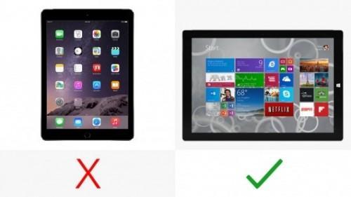 iPad Air 2和Surface Pro 3规格参数对比