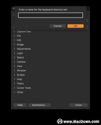 使用capture one for Mac如何创建自定义快捷方式集？