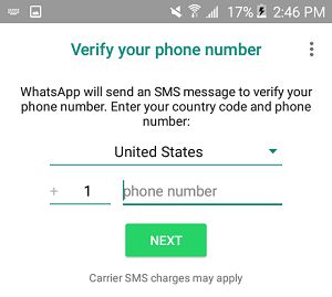 在 WhatsApp Android 手机上验证您的电话号码