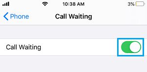 在 iPhone 上打开呼叫等待