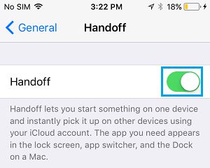 在 iPhone 上启用 Handoff 功能