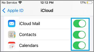 在 iPhone 上启用 iCloud 联系人