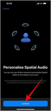 个性化空间音频 iPhone