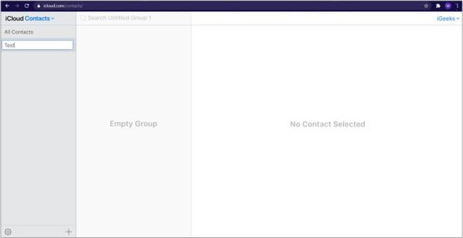 在 iCloud-on-Mac-1 中创建新组