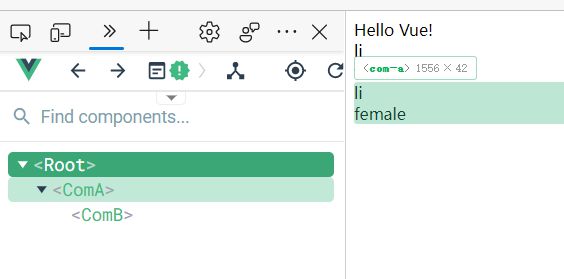 vue dev-tool无法识别根元素下手动挂载的vue组件？