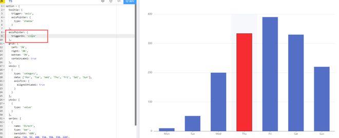 echarts 如何实现点击之后保留shadow?