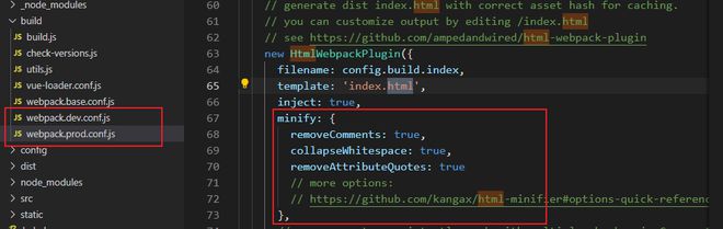 vuecli2 不对html进行压缩的问题