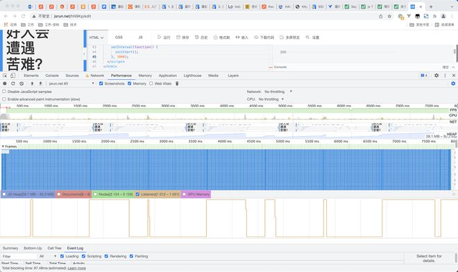 关于 Echarts 导致 JS event listeners不断叠加的问题?