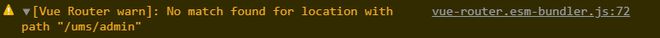 vue3 vue-router4 报错 No match found for location with path