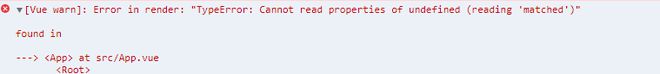  "Cannot read properties of undefined (reading 'matched')"