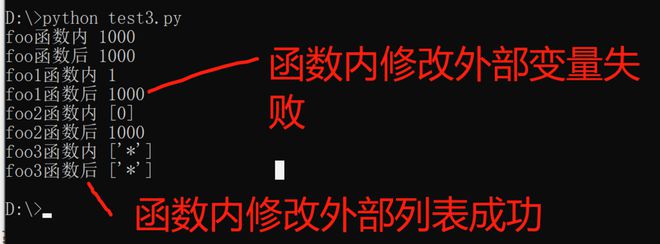 为什么python函数内部能够修改外部的列表值，但是无法修改外部的变量值？