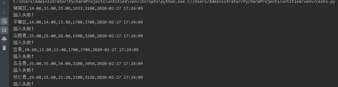 Python向mysql存入数据出错.