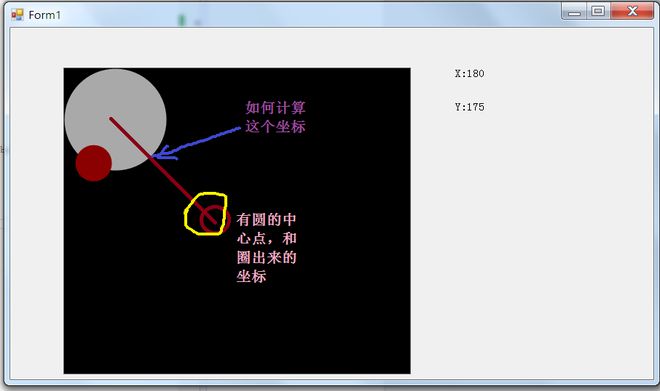 如何计算圆形从中心点到任意位置半径的坐标？