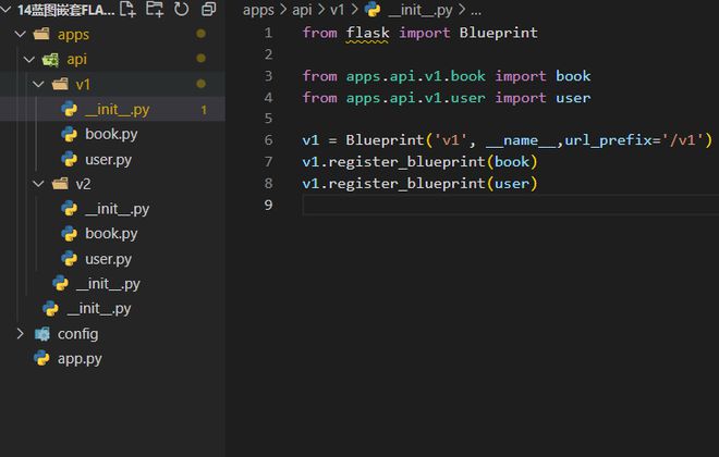 python flask web框架关于多应用Blueprint布局问