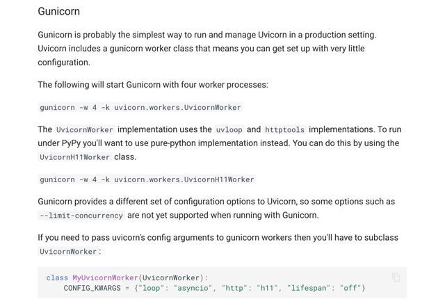 uvicorn 和 gunicorn 一起部署，还能异步吗？