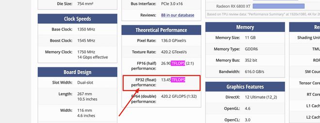 GPU 的 TFLOPS FP32 指标可以反应 resnet50 的推理速度吗？