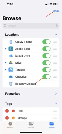 将文件从 iCloud 传输到 OneDrive