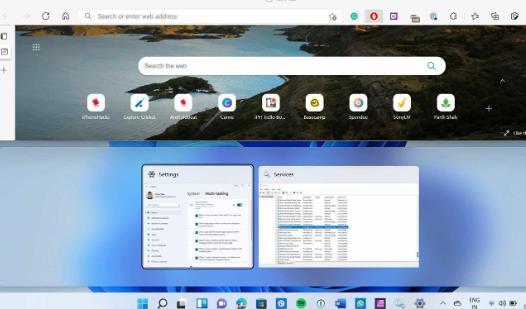 如何在Win11上使用多窗口，在使用分屏功能