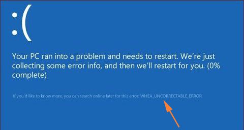 蓝屏死机 (BDOS) 错误 Windows_10