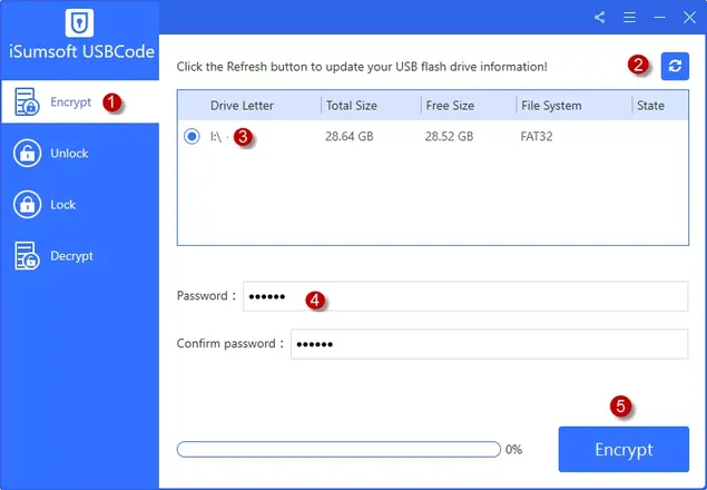 使用 iSumsoft USBCode 加密 USB/外部硬盘