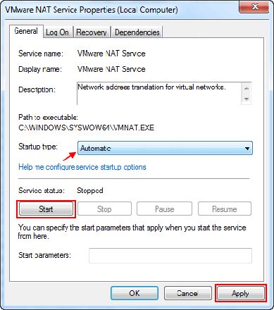 启动VMware NAT服务