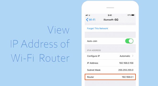 在 iPhone 中查找路由器 IP 地址