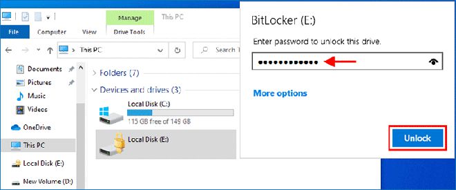 在Windows10中解锁BitLocker加密驱动器的5种方法