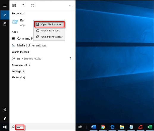 如何在Windows10桌面上创建运行命令的快捷方式