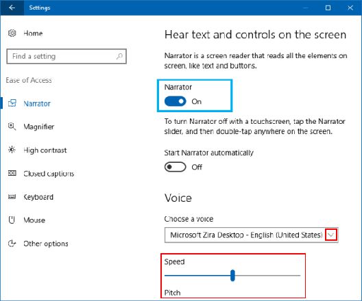 如何在Windows10中打开并使用Microsoft讲述人