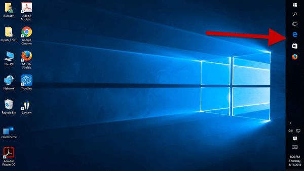 如何更改Windows10桌面屏幕上的任务栏位置