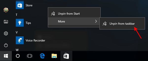 Windows10任务栏固定和取消固定的方法