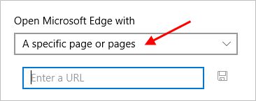 打开 Microsoft Edge 并选择上一页