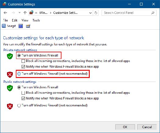 如何在Windows10中打开或关闭Windows防火墙