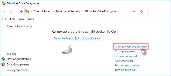 在Windows10中备份BitLocker恢复密钥的3种方法