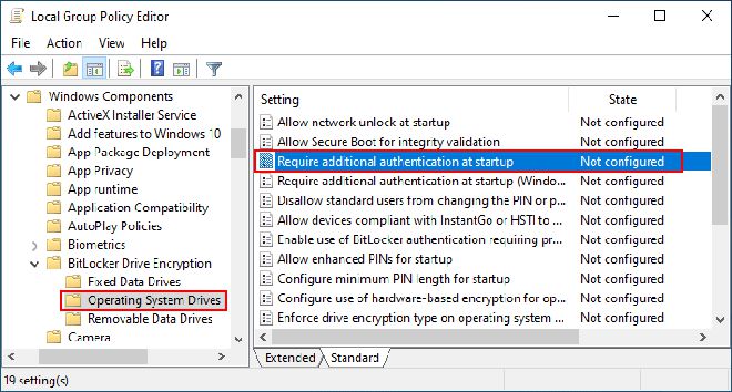 允许在没有 tpm 的情况下使用 Bitlocker