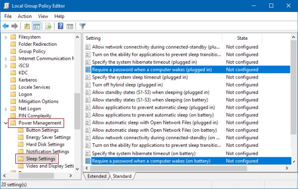 win10电脑唤醒需要密码的设置方法