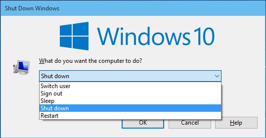 关闭 Windows 对话框