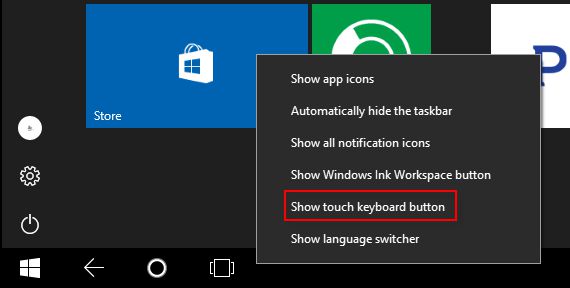 在Windows10上的任务栏中显示或隐藏触摸键盘按钮