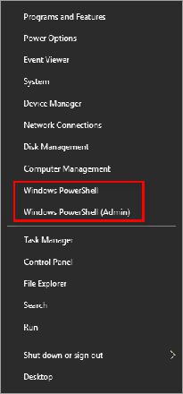 显示 Windows PowerShell 出现在 Win + X 菜单中